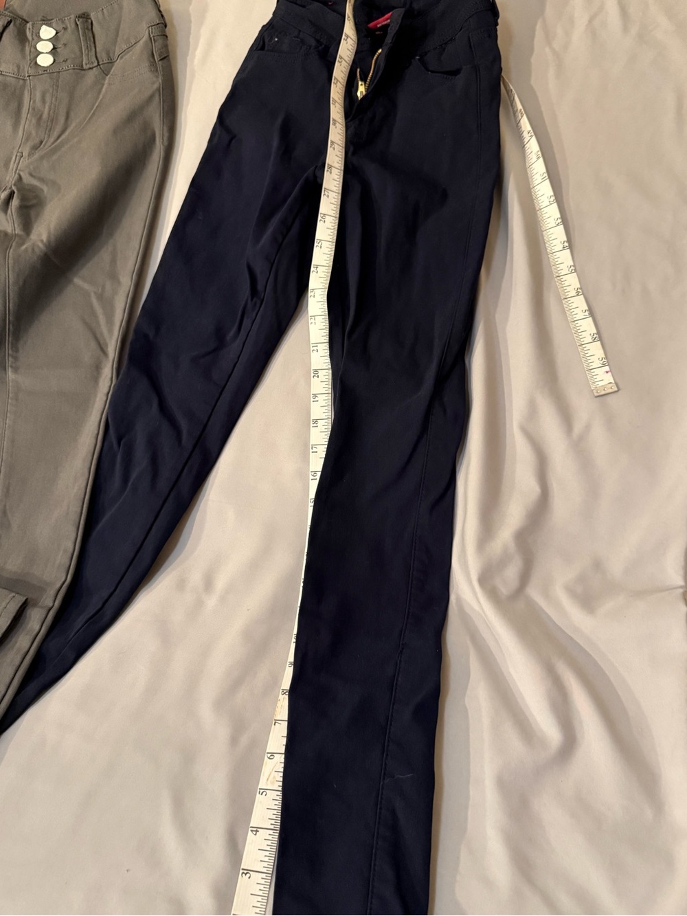 Gray and Navy Skinny Pants Duo - Picture 2 of 16